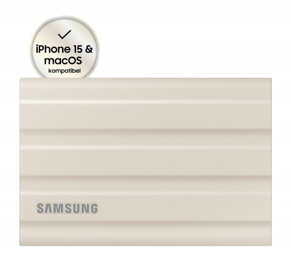 SSD 1TB Samsung Portable SSD T7 Shield USB3.2 Beige