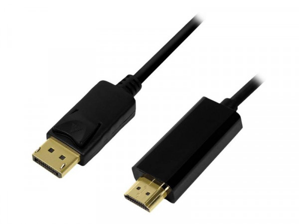 LogiLink DisplayPort-Kabel DP 1.2 zu HDMI 1.4 5m black