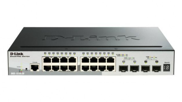 Switch 440mm D-Link DGS-1510-52XMP 4*SFP+/48*GE PoE