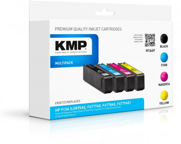 KMP Patrone HP NR.913A Multip. 3000-3500 S. H164V refilled
