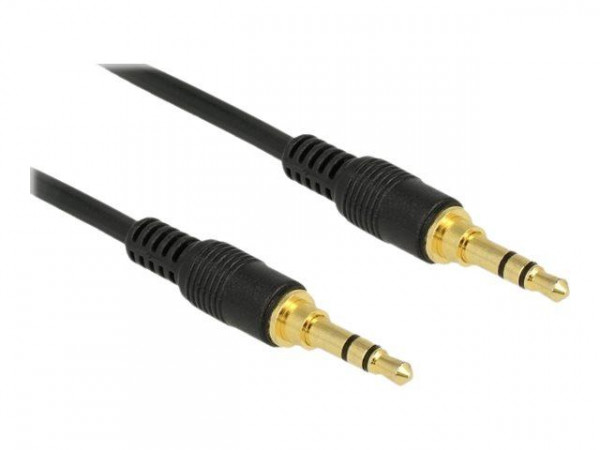 DELOCK Klinkenkabel 3.5mm 3Pin St > St 2.0m schwarz