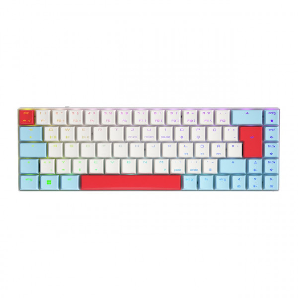 CHERRY XTRFY MX-LP 2.1 COMPACT Wireless Tastatur RGB DE weiß