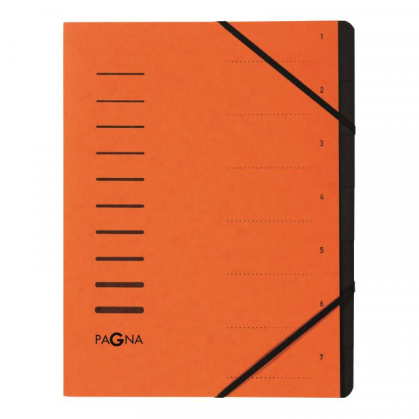 PAGNA Ordnungsmappe 7 Fächer 1-7 orange