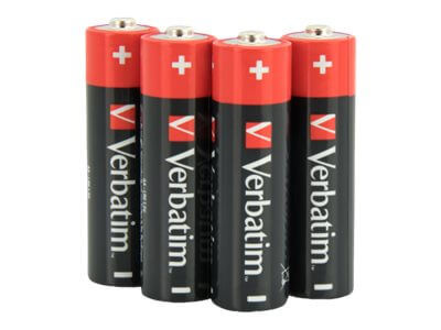 Verbatim ALKALINE BATTERY AA 4 PACK (SHRINK WRAP)