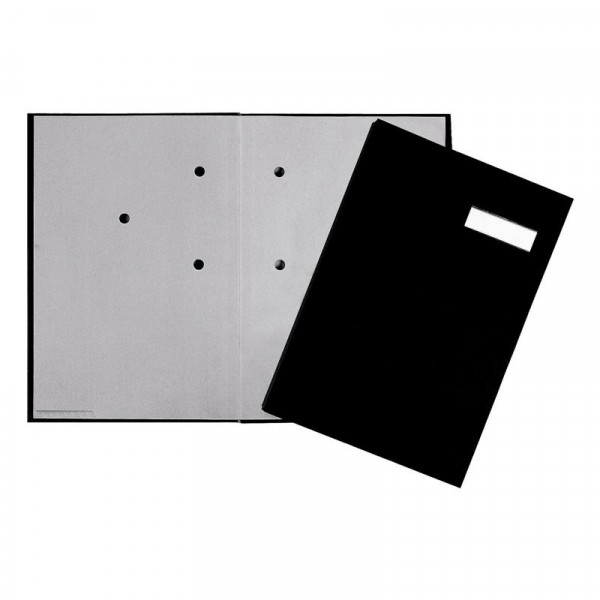 PAGNA Unterschriftsmappe Stoffeinband 20 Fächer schwarz