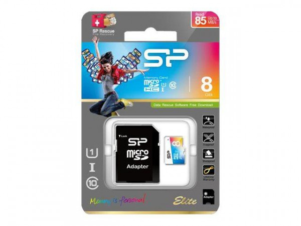 Silicon Power Elite - Flash-Speicherkarte (microSDHC/SD-Adapter inbegriffen)