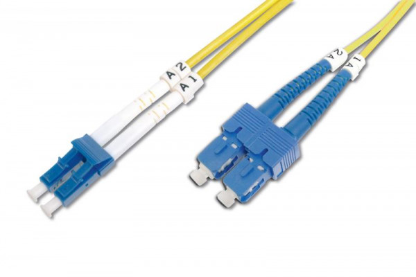 DIGITUS LWL Patchkabel LC -> SC 3.00m Singlemode Duplex OS2