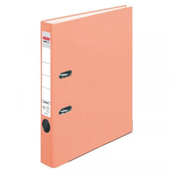 herlitz Ordner maX.file protect A4 5cm lachs