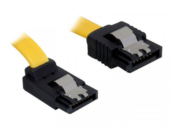 SATA-Kabel Delock SATA -> SATA up St/St 0.30m gelb Clips