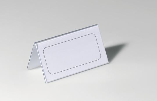 DURABLE Tischnamensschilder 52x100mm 25 StÃ¼ck transparent