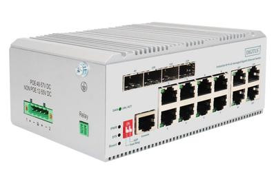 DIGITUS Switch 8 Port Gigabit L2 managed 4 SFP Uplink