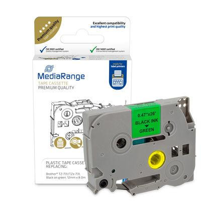 MediaRange Schriftbandka. Brother TZ-731/TZe-731 12mm 8m sch