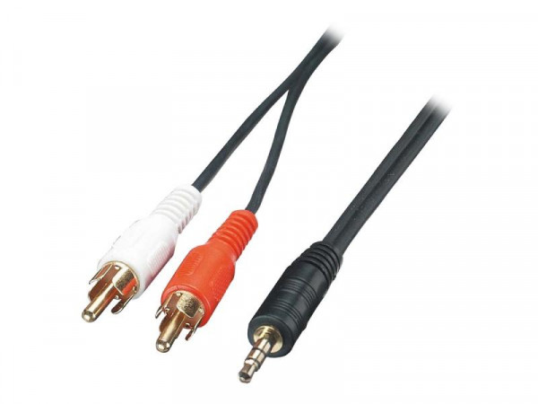 Lindy Audiokabel RCA 3.5mm/3m 2xRCA/3.5mm m/m vergoldet