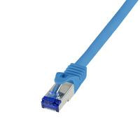 Logilink Patchkabel Ultraflex, Cat.6A, S/FTP, blau, 0,25 m