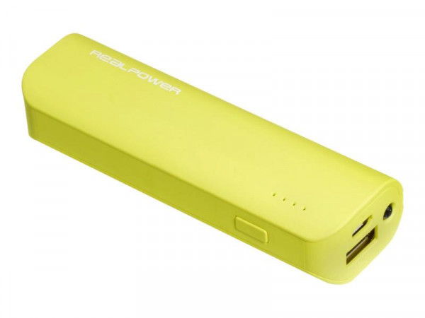 Powerbank RealPower PB2600 mAh Limette grün