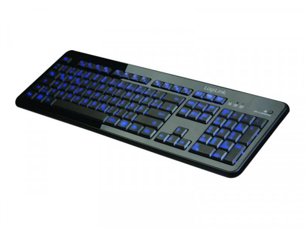 LogiLink Beleuchtete Tastatur, USB 1.1,LED Regenbogenbeleuch