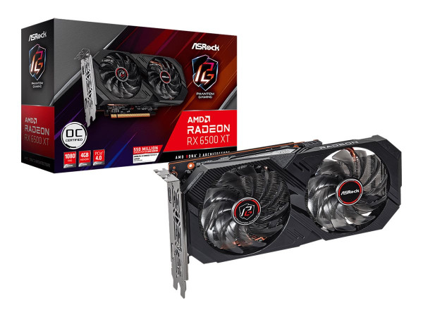 ASRock RX6500XT 4GB Phantom Gaming D OC HDMI/DP DDR6