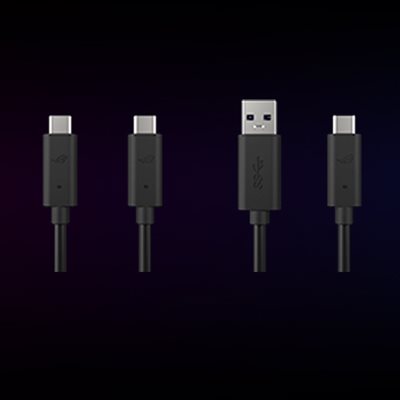 Zwei Kabel für USB-C auf C und USB-C auf A
