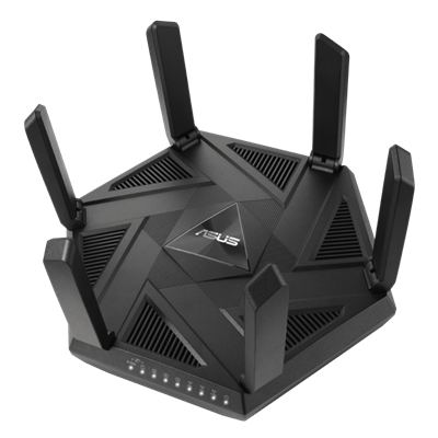 AXE7800 Tri-Band Wi-Fi 6E (802.11ax) Router, neues 6-GHz-Band, ASUS Safe Browsing, verbesserte Netzwerksicherheit mit AiProtection Pro und Instant Guard Sharable Secure VPN, kostenlose Kindersicherung, 2.5G Port, Link Aggregation