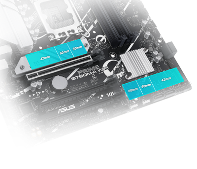 Unterstützt zwei M.2-Steckplätze