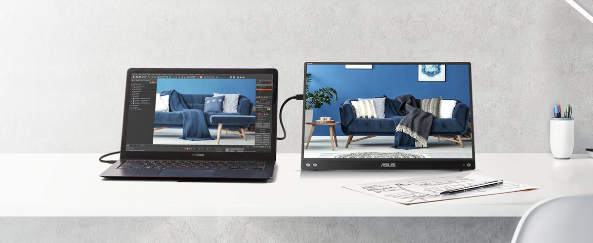 Das Bild einer USB Typ-C Kabelverbindung mit einem Laptop