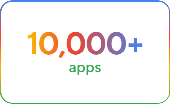 10,000+ apps