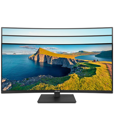 Der ASUS Monitor verfügt über einen ergonomischen Standfuß mit Höhenverstellung.