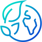 Globale Ikone zur Präsentation umweltfreundlicher Materialien