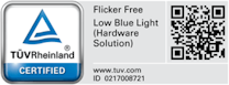 Der VA24DQF ist TÜVRheinland-zertifiziert, um den Benutzer vor potenziell schädlichem blauem Licht zu schützen.