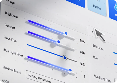 Das Bild zeigt den Unterschied zwischen dem eingeschalteten und dem ausgeschalteten Modus der Farberweiterung