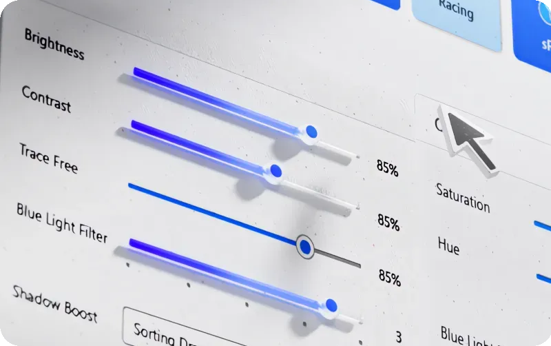 DisplayWidget Center UI