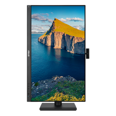 Der ASUS BE279QFK Monitor kann um 90° geschwenkt werden