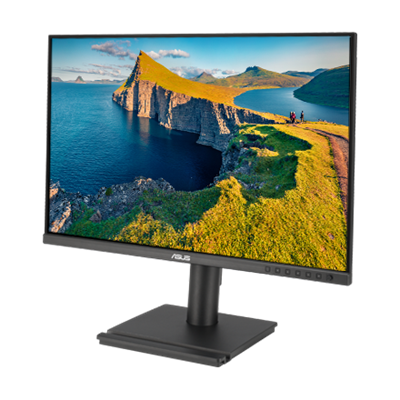 DerASUS BE248CFN Monitor kann um 180° nach links und rechts geschwenkt werden