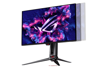 Der PG27UCDM ist schwenkbar.