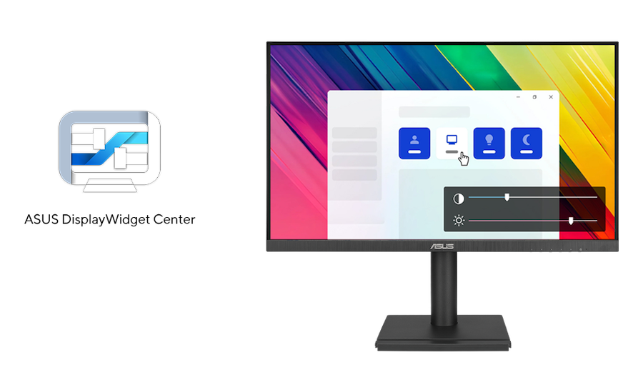 Monitor mit eingebauten Lautsprechern vorführen