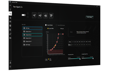 UI von FAN Xpert 2+ für die Kühlungssteuerung