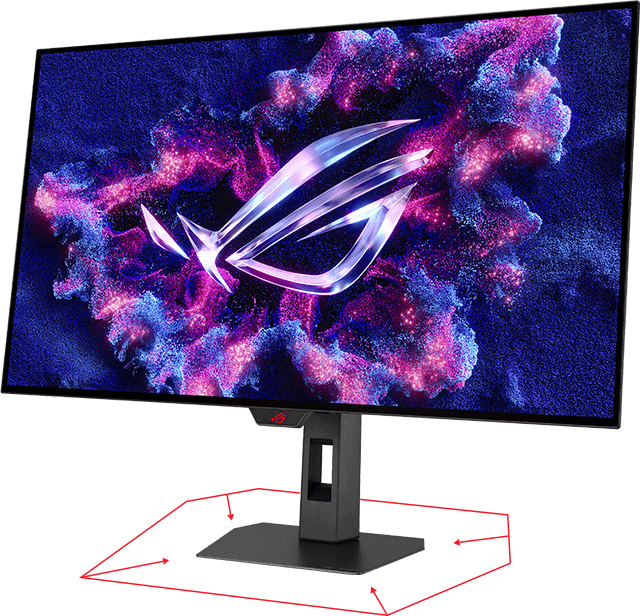 der kompakte Standfuß des XG32UCWMG