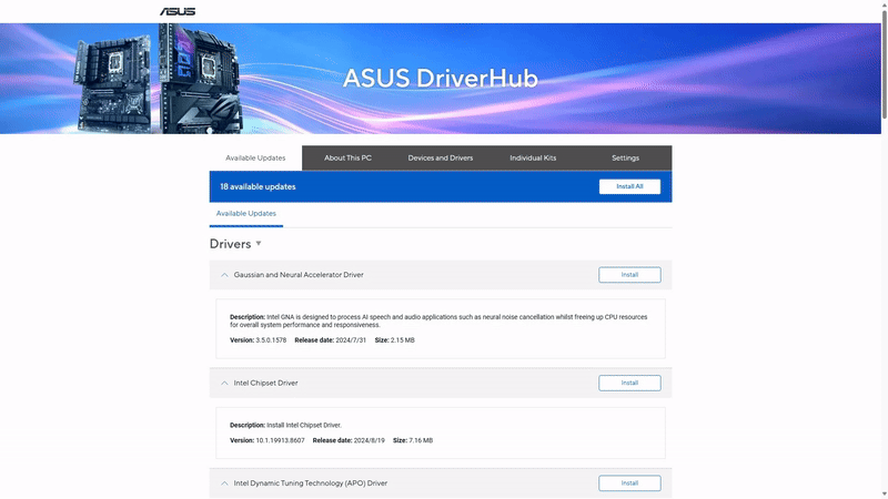 ASUS DriverHub